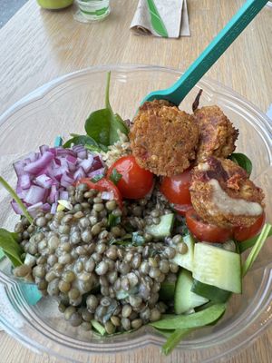 The Harissa chef curated bowl  at Rooted3 in Bethesda