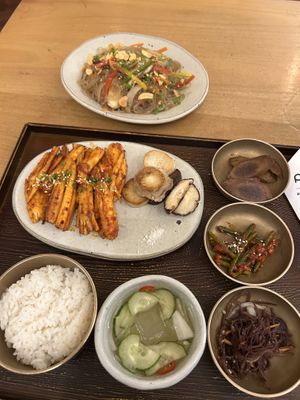 Another excellent meal, and I finally tried the japche!  at Parc Seoul in Seoul