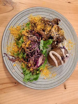 Mushroom shawarma at Umami Good Food - La Laguna in Tenerife