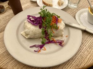 Thai burrito with tofu   at Mendocino Cafe in Mendocino