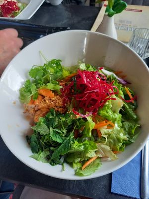 Reisbandnudelbowl mit Tofu at Nikko Sushi Ramen & Vegan in Bamberg