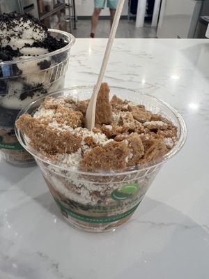 Coffee Oreo with crushed waffle cone and vanilla cookie crumbs   at Sweet Izzy in Denver
