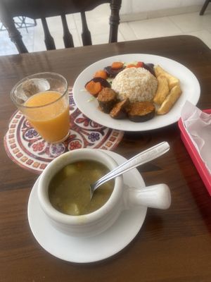   at Govindas in Santa Marta