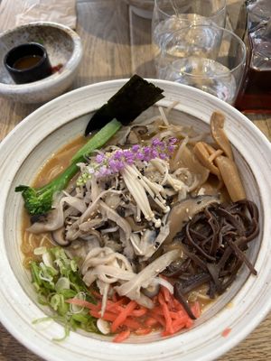 Miso ramen con funghi   at Noodle Brat in London