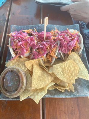 Korean “beef” tacos  at GT's On the Beach in Port Stanley