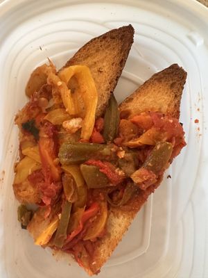 Toast piperade  at Maison Margaux in Minneapolis