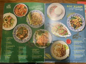 Menu June 2025. NB plant based means mock meat not a fully vegan dish   at Ros' Niyom - Silom Complex in Bangkok