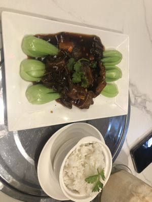 “Sea cucumber” from King oyster mushrooms.  at Bà Xã in Ho Chi Minh City
