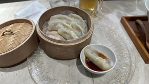 Vegetable dumplings   at MOON and BACK Ramen Bar Kyoto in Kyoto