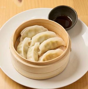 vegan dumpling at MOON and BACK Ramen Bar Kyoto in Kyoto