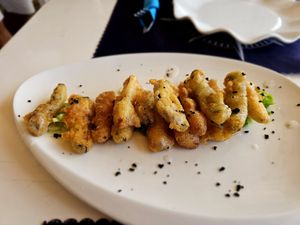 Tempura veggies. at Soul Kitchen in Santa Maria