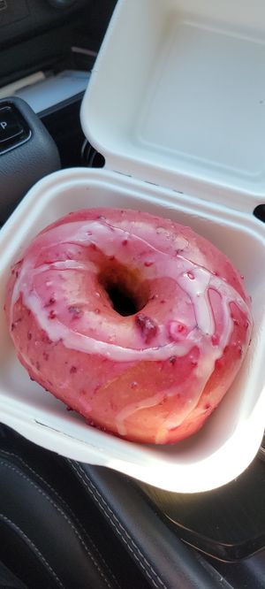 Mango berry vegan donut at Tangerine in Regina