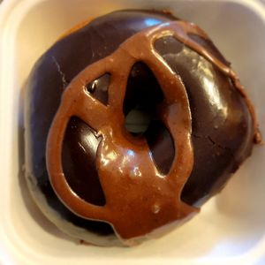 Chocolate caramel vegan donut at Tangerine in Regina