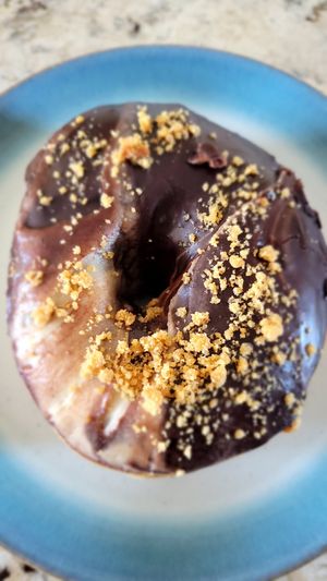Peanut butter chocolate vegan donut at Tangerine in Regina