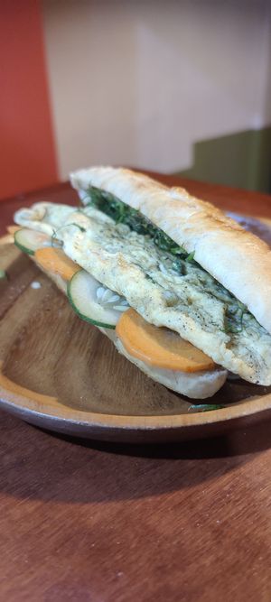 Banh Mi with omelette at Food Lab in Siargao