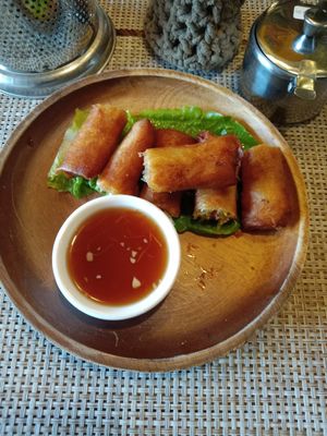 Crispy spring rolls at Food Lab in Siargao