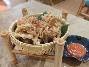 Oyster mushroom fritters at The Kind Bowl - Batam in Batam