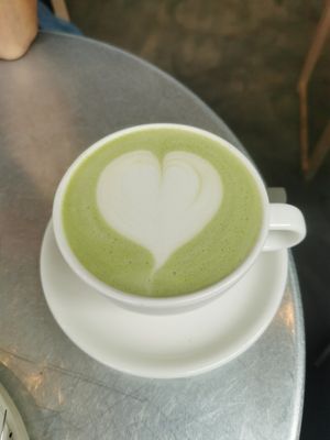 Lovely matcha at Saint-Jean Deli in Amsterdam