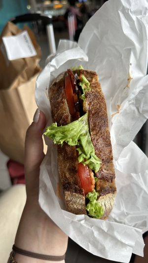 Vegan BLT with Tempeh  at Saint-Jean Deli in Amsterdam