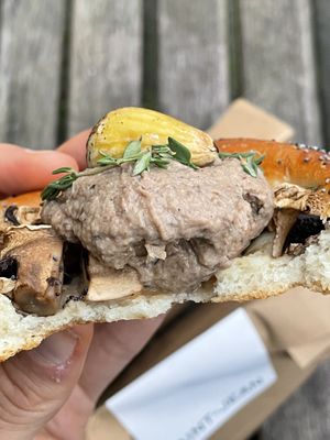 chestnut and mushroom brioche.   at Saint-Jean Deli in Amsterdam