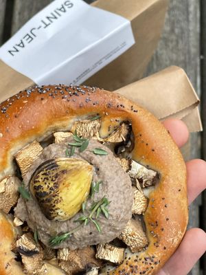 chestnut and mushroom brioche.   at Saint-Jean Deli in Amsterdam