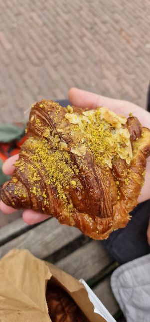 Pistachio croissant at Saint-Jean Deli in Amsterdam