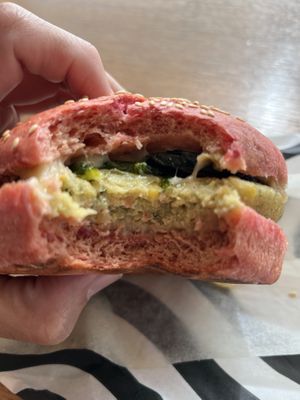 chickpea sandwich with vegan cheese  at SCL - Starbucks - T1 in Santiago