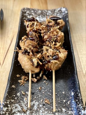 Yakitori (chicken skewers)  at NORI | Vegan Sushi - Wok in Rotterdam