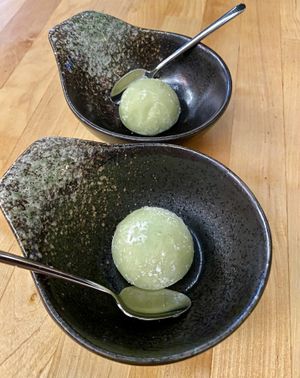 Dessert: mochi💚 #Veganuary at NORI | Vegan Sushi - Wok in Rotterdam