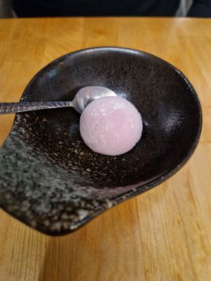 Strawberey mochi ice cream at NORI | Vegan Sushi - Wok in Rotterdam