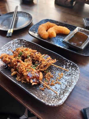 Shrimp and chickn substitutes. Tasty! at NORI | Vegan Sushi - Wok in Rotterdam