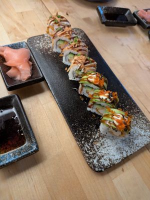 Dragon roll at NORI | Vegan Sushi - Wok in Rotterdam
