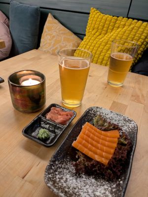 "Salmon" sashimi at NORI | Vegan Sushi - Wok in Rotterdam