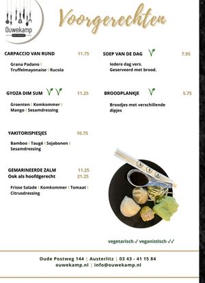 Menu Feb 2025  at Ouwekamp, ons eetcafé in Austerlitz
