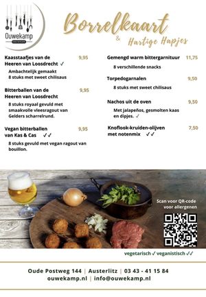 Menu Feb 2025  at Ouwekamp, ons eetcafé in Austerlitz