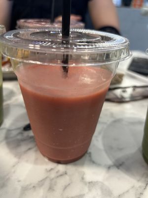 Strawberry banana shake at Brick City Vegan in Montclair