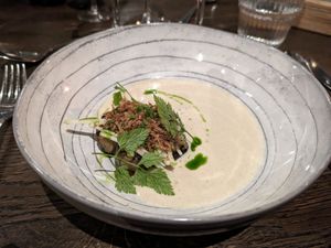 Artichoke soup at Sky Kitchen & View  in Rovaniemi