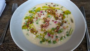 Asparagus risotto at Sky Kitchen & View  in Rovaniemi