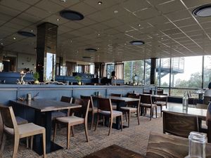 The restaurant - in low season like July is empty! at Sky Kitchen & View  in Rovaniemi
