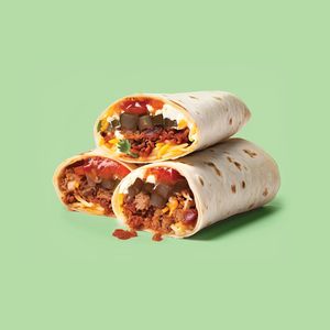 Vegan Wrap (Vegan meat, rice, beans, lettuce, tomatoes, vegan cheese, vegan BBQ sacue) at SQUAREAT in Miami Beach