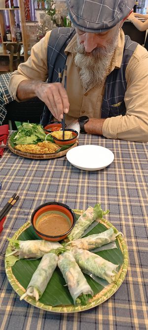 And Vietnamese pancakes for my partner at Fami's Vegetarian Food in Hoi An