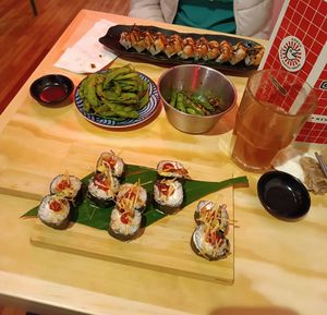 El sushi es delicioso, gran atención, totalmente recomendado #Veganuary at Godzu Cocina Asiática in Mexico City