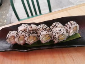 Muto roll with Avocado and tofu fish added at Godzu Cocina Asiática in Mexico City