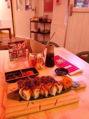 Gigan roll at Godzu Cocina Asiática in Mexico City