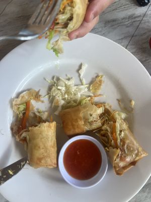 Spring rolls (almost forgot the picture)   at Warung Tumpang Sari Lembongan in Penida Island