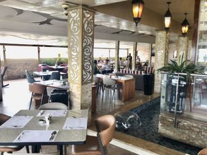 The back section (with water feature!)  at Kazan Gourmet in Abu Dhabi