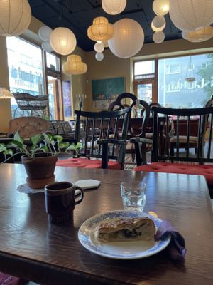 Lovely traditional cabbage & mushroom pie  at Distant Days  in Helsinki