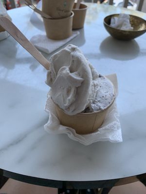Vegan chocolate chip and cashew-caramel  at Isle of Gelato - Ella in Ella