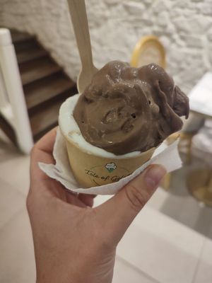 chocolate and cashew ice cream #Veganuary at Isle of Gelato - Ella in Ella