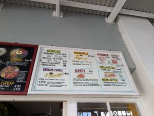 Menu at Minari Korean Kitchen in Cape Town